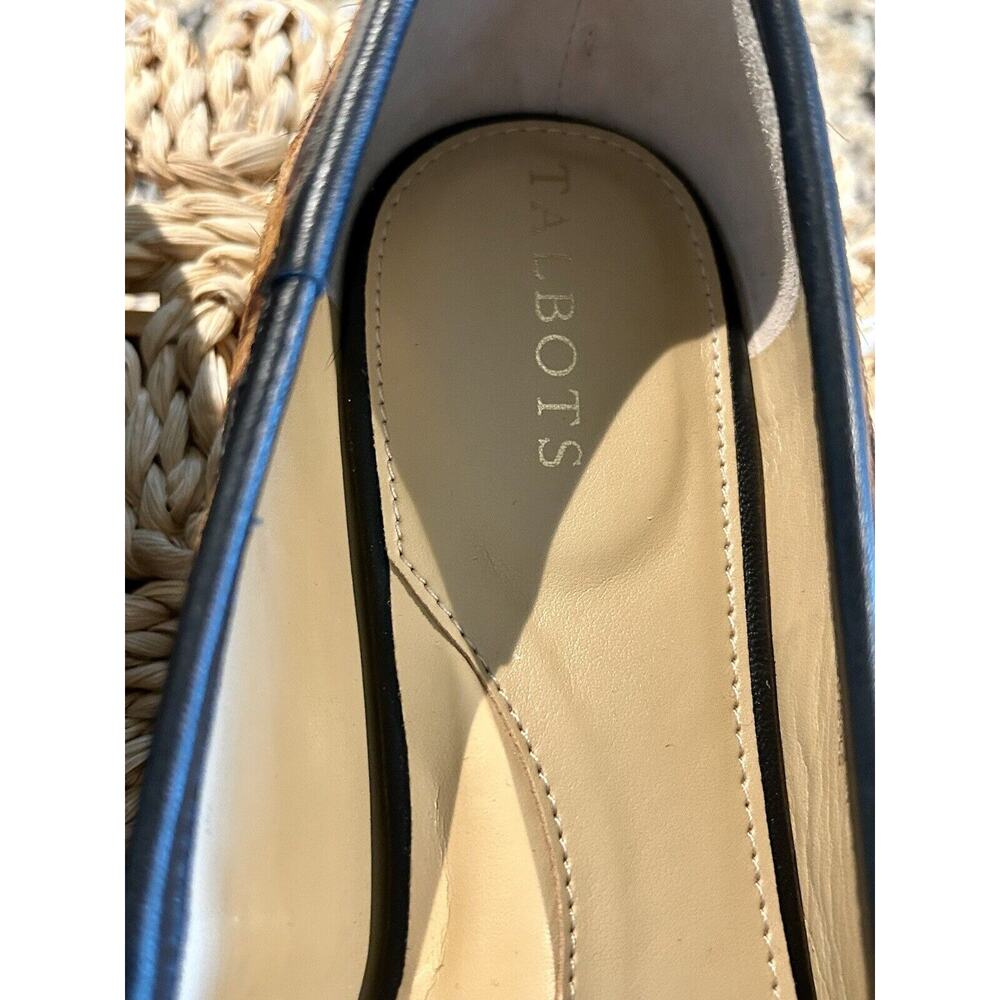 TALBOTS Leopard Print Calf Hair Leather Ballet Flat Cap Toe Women 9 Brazil EUC - Picture 7 of 12